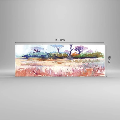 Glass picture - Colour of Savannah - 140x50 cm