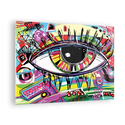 Glass picture - Colourful Eye - Colourful Soul - 70x50 cm