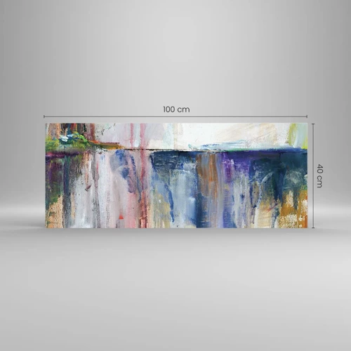 Glass picture - Colourful Impressions an Associations - 100x40 cm