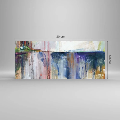 Glass picture - Colourful Impressions an Associations - 120x50 cm