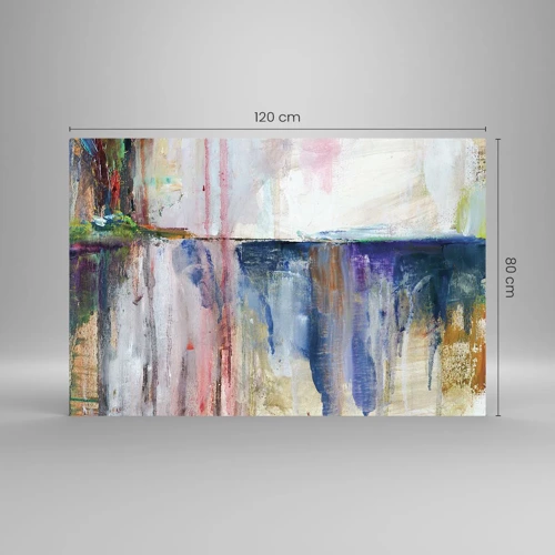 Glass picture - Colourful Impressions an Associations - 120x80 cm