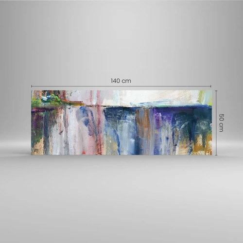 Glass picture - Colourful Impressions an Associations - 140x50 cm