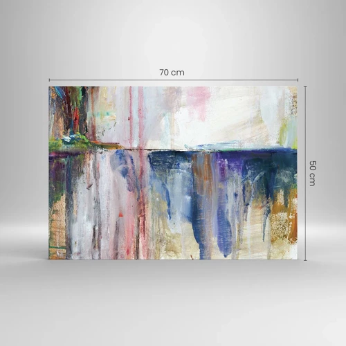 Glass picture - Colourful Impressions an Associations - 70x50 cm