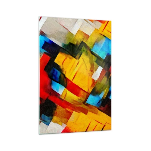 Glass picture - Colourful Quilt - 70x100 cm