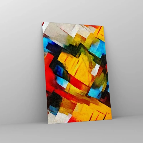 Glass picture - Colourful Quilt - 70x100 cm