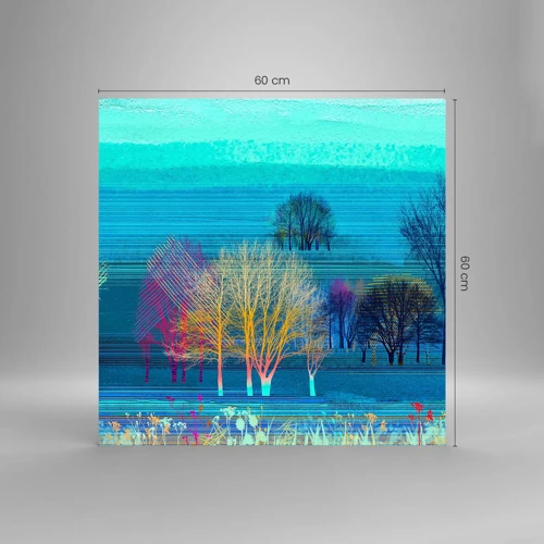 Glass picture - Combed Landcsape - 60x60 cm