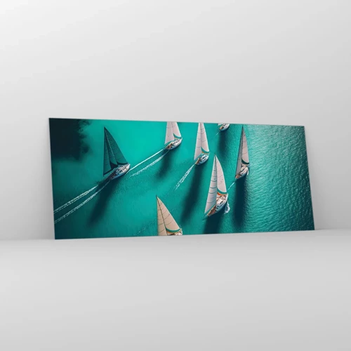 Glass picture - Competing with the Wind - 100x40 cm