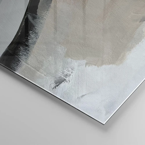 Glass picture - Composition: Arc of Black and Grey - 30x30 cm