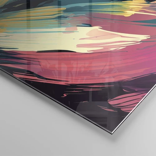 Glass picture - Composition -Explosion of Joy - 100x40 cm