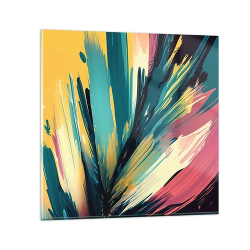 Glass picture - Composition -Explosion of Joy - 60x60 cm