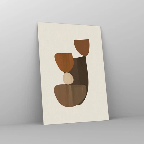 Glass picture - Composition in Brown - 50x70 cm