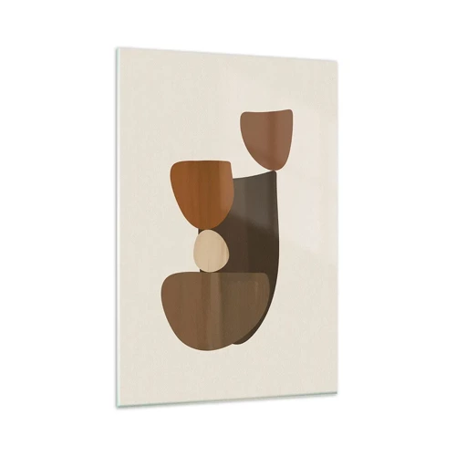 Glass picture - Composition in Brown - 80x120 cm
