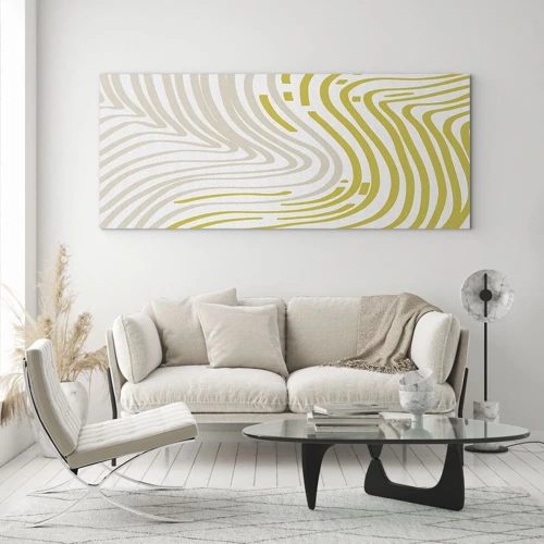 Glass picture - Composition with a Gentle Curve - 120x50 cm