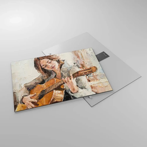 Glass picture - Concert for Guitar and Girly Heart - 70x50 cm