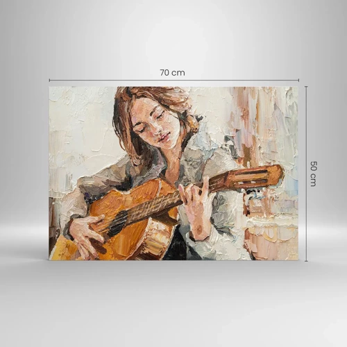 Glass picture - Concert for Guitar and Girly Heart - 70x50 cm