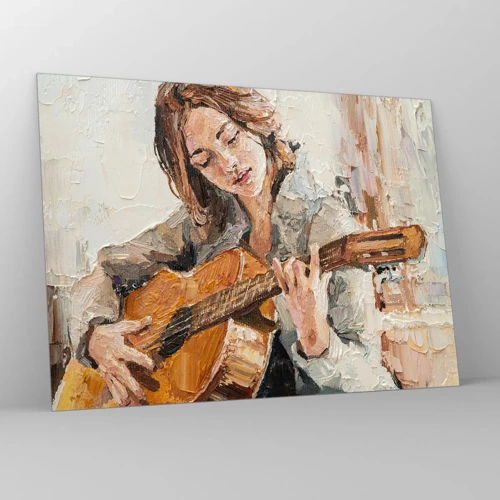 Glass picture - Concert for Guitar and Girly Heart - 70x50 cm