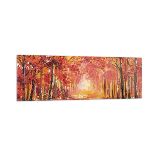 Glass picture - Copper Forest - 160x50 cm