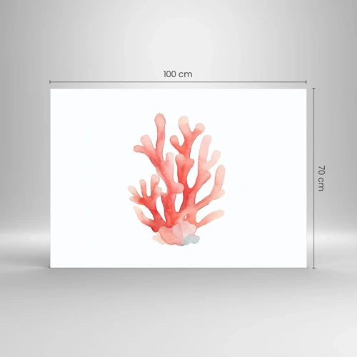 Glass picture - Coral Colour Colars - 100x70 cm