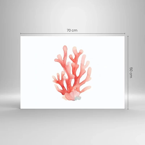 Glass picture - Coral Colour Colars - 70x50 cm