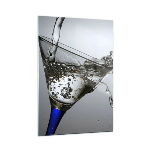 Glass picture - Crystal Clear Water in a Crystal Glass - 50x70 cm