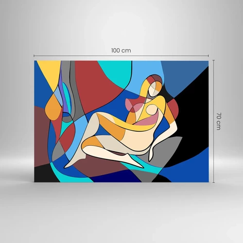 Glass picture - Cubist Nude - 100x70 cm