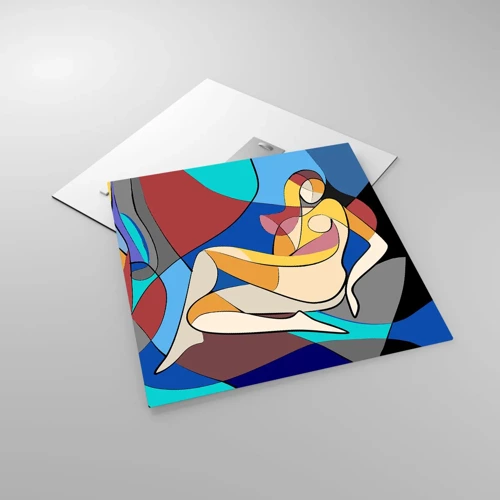 Glass picture - Cubist Nude - 50x50 cm