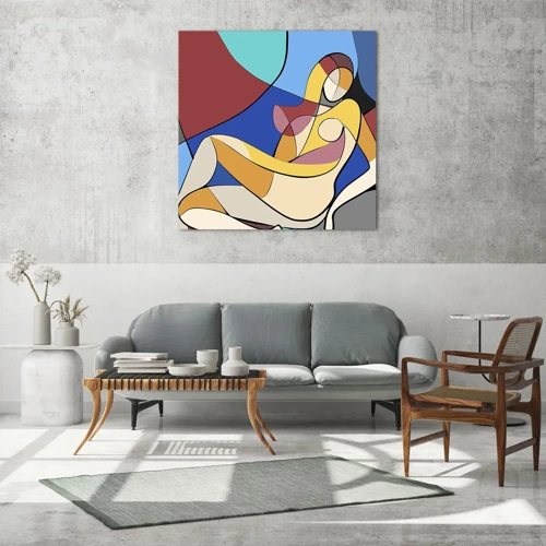 Glass picture - Cubist Nude - 60x60 cm