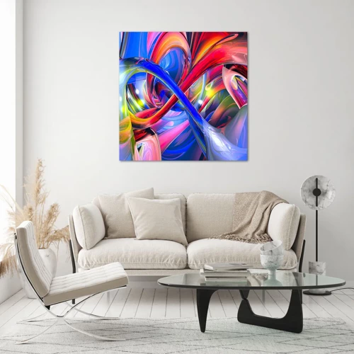 Glass picture - Dance of Colours - 30x30 cm