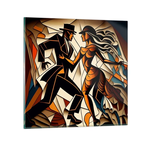 Glass picture - Dance of Passion  - 30x30 cm