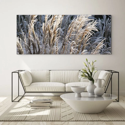 Glass picture - Decorated with Frost - 160x50 cm