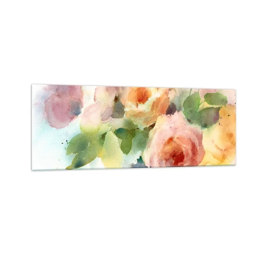 Glass picture - Delicate Like Watercolour - 140x50 cm