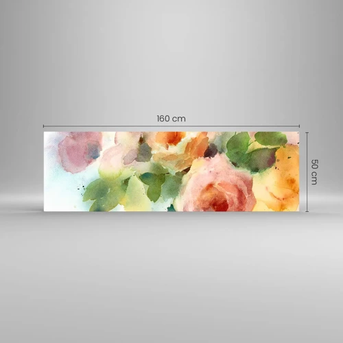 Glass picture - Delicate Like Watercolour - 160x50 cm