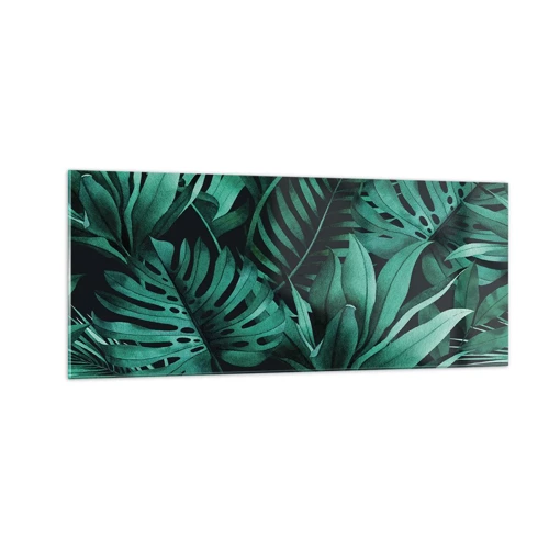 Glass picture - Depth of Tropical Green - 100x40 cm