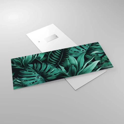 Glass picture - Depth of Tropical Green - 100x40 cm