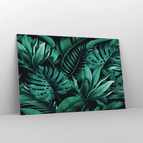Glass picture - Depth of Tropical Green - 120x80 cm