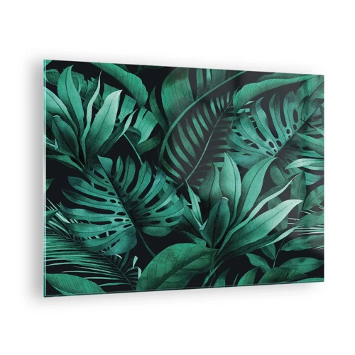Glass picture - Depth of Tropical Green - 70x50 cm