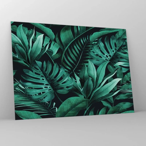 Glass picture - Depth of Tropical Green - 70x50 cm