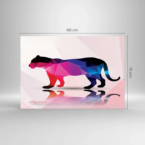 Glass picture - Diamond Panther - 100x70 cm