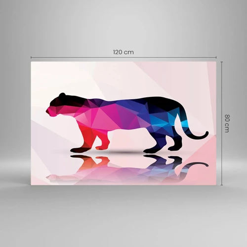 Glass picture - Diamond Panther - 120x80 cm