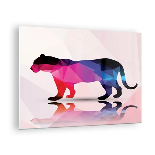 Glass picture - Diamond Panther - 70x50 cm