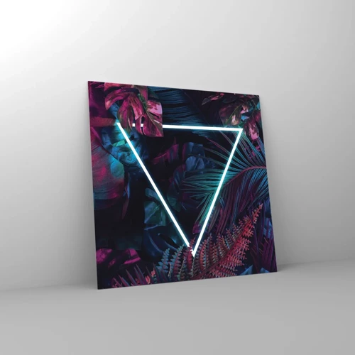 Glass picture - Disco Style Garden - 30x30 cm
