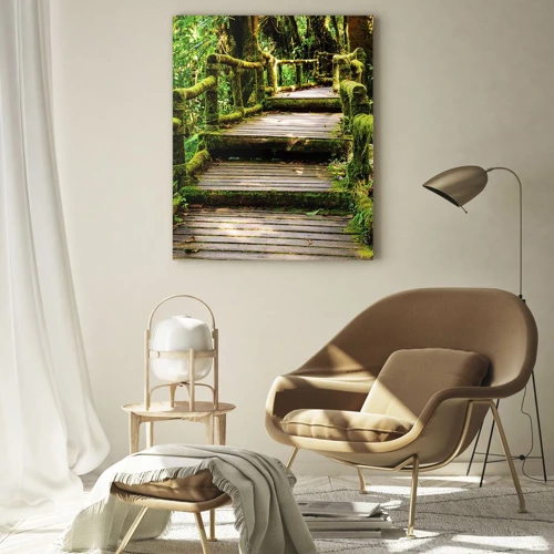 Glass picture - Down the Green Path - 50x70 cm