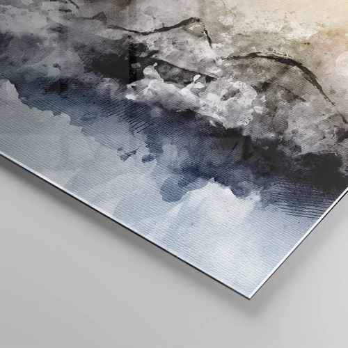 Glass picture - Drowned in Fog - 120x80 cm