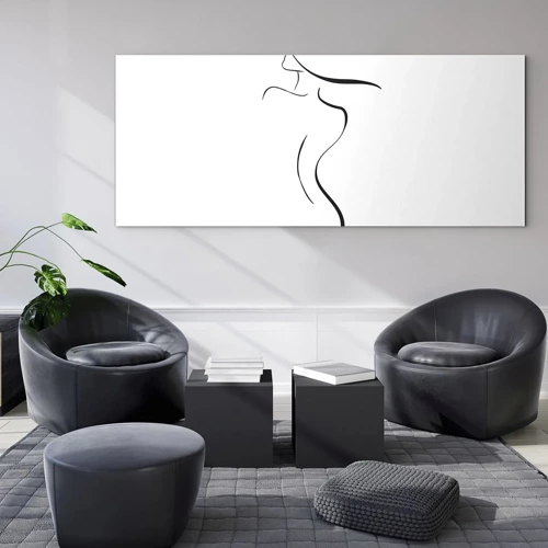 Glass picture - Elusive Like a Wave - 120x50 cm