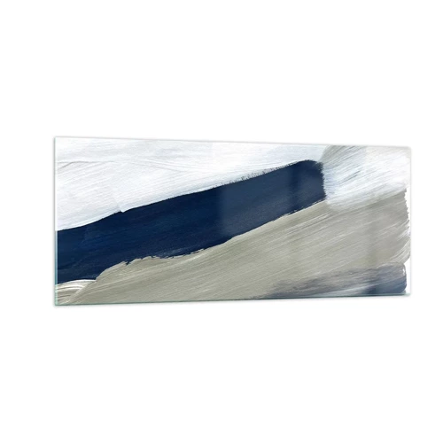 Glass picture - Encounter with White - 100x40 cm