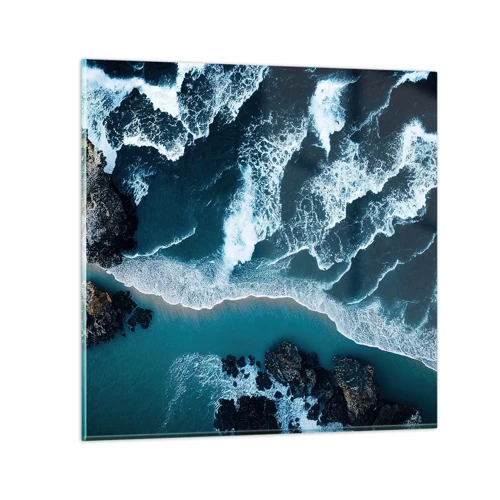 Glass picture - Envelopped by Waves - 30x30 cm