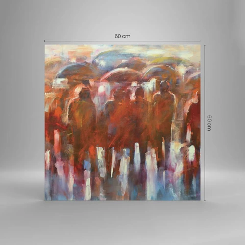 Glass picture - Equal in Rain and Fog - 60x60 cm