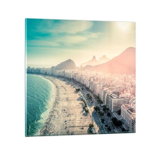 Glass picture - Eternal Holiday in Rio - 70x70 cm