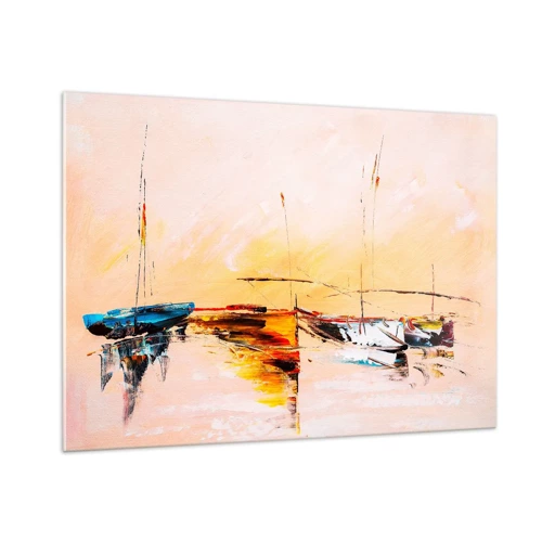 Glass picture - Evening at the Harbour - 100x70 cm