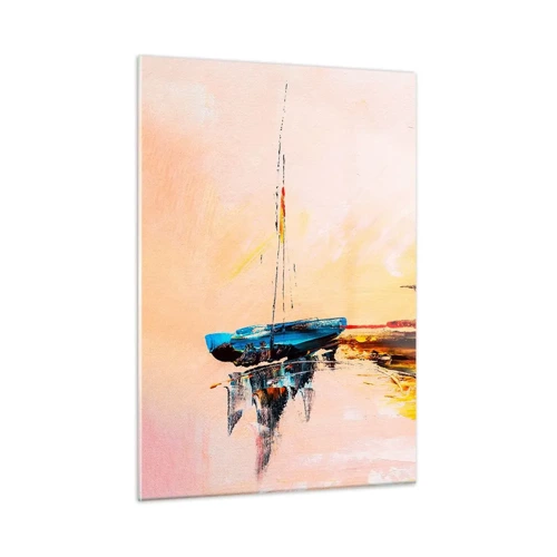 Glass picture - Evening at the Harbour - 50x70 cm